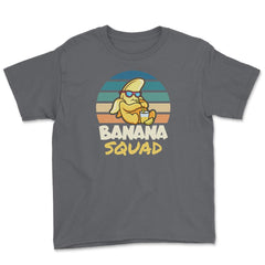Banana Squad Lovers Funny Banana Fruit Lover Cute graphic Youth Tee - Smoke Grey