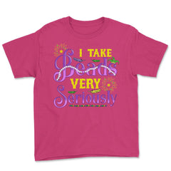 Mardi Gras I take Beads Very Seriously Funny Gift product Youth Tee - Heliconia