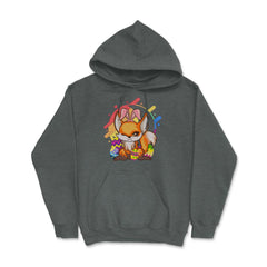 Easter Fox with Bunny Ears Cute & Hilarious Gift product Hoodie - Dark Grey Heather