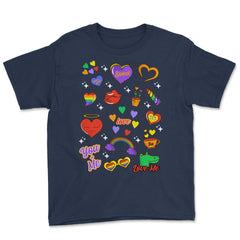 Gay Pride LGBTQ+ Collection Fun Gift design Youth Tee - Navy