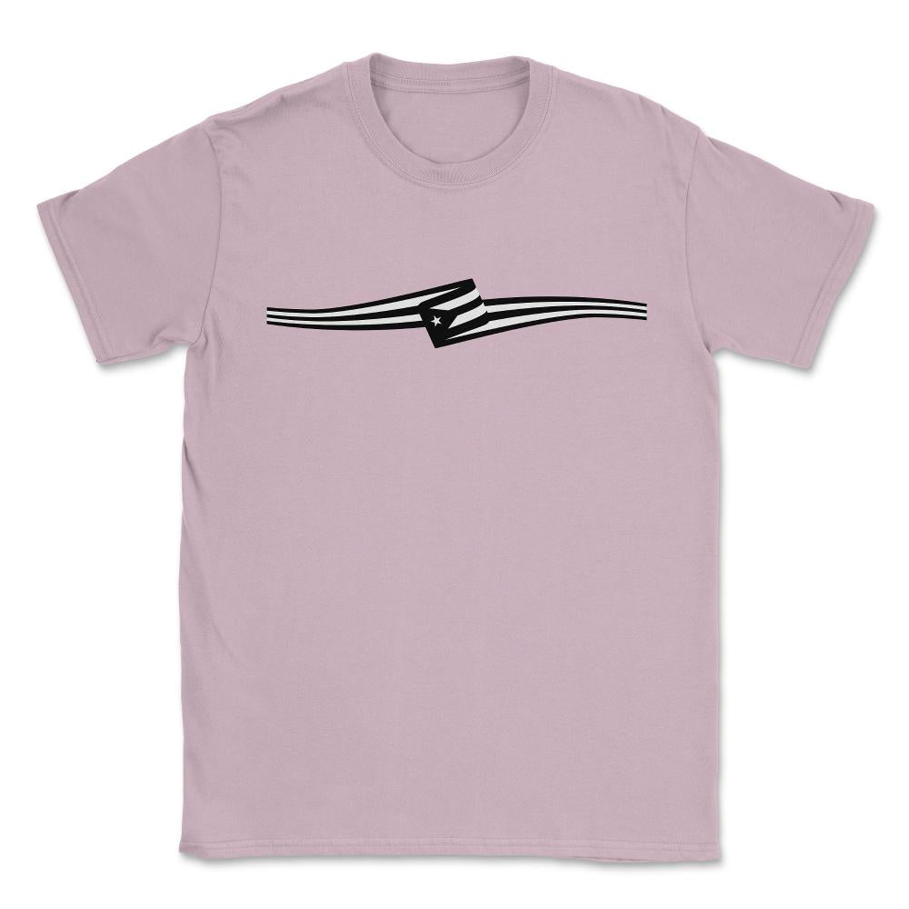 Puerto Rico Black Flag Resiste Boricua by ASJ graphic Unisex T-Shirt - Light Pink