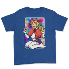 Anime Girl Painter Colorful Manga Artist Gift graphic Youth Tee - Royal Blue