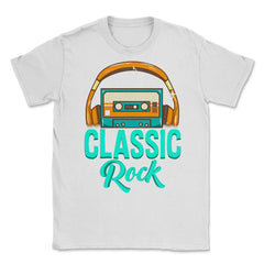Classic Rock Cassette Tape With Headphones design Unisex T-Shirt - White