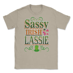Sassy Irish Lassie Patricks Day Celebration Unisex T-Shirt - Cream