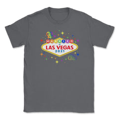Married In Las Vegas 2021 Lesbian Pride graphic Unisex T-Shirt - Smoke Grey