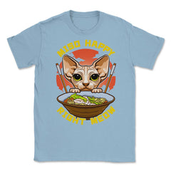 Miso Happy Right Meow Japanese Aesthetic Sphynx Cat Pun product - Light Blue