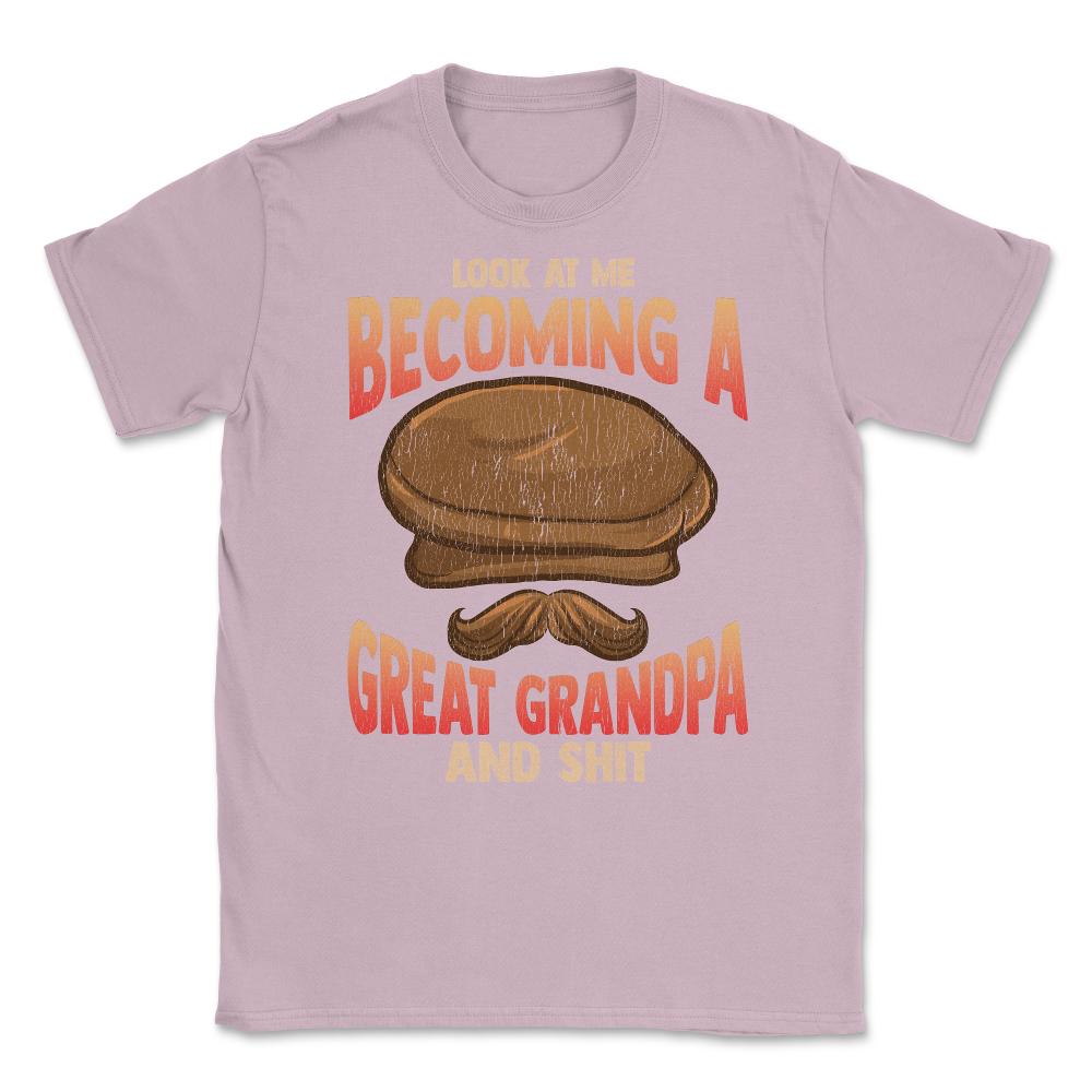 Becoming a Great Grandpa T-Shirt Funny Father’s Day Tee Shirt Gift - Light Pink