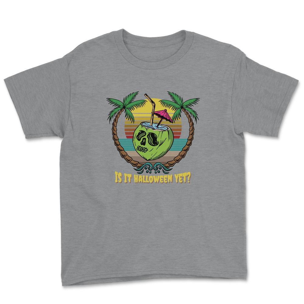 Is It Halloween Yet? Tropical Coconut Jack o' lantern product Youth - Grey Heather