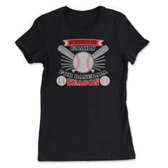 We interrupt this family Funny Baseball design Game graphic - Women's Tee - Black