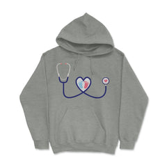 Funny Stethoscope NICU Nurse Labor And Delivery Nurse RN print Hoodie - Grey Heather