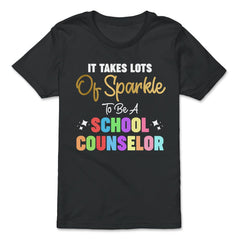 Funny It Takes Lots Of Sparkle To Be A School Counselor Gag print - Premium Youth Tee - Black