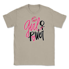 Girl Power Female Symbol T-Shirt Feminism Shirt Top Tee Gift (2) - Cream