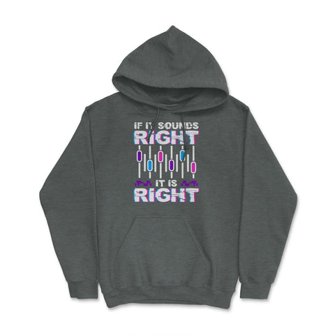 Faders Glitched Style For Music Producer print Hoodie - Dark Grey Heather
