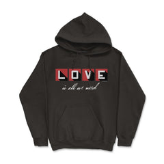 Love is all we need product, all we need is love design - Hoodie - Black