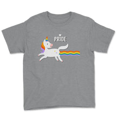 Rainbow Unicorn Gay Pride Month t-shirt Shirt Tee Gift Youth Tee - Grey Heather