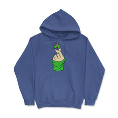St Patricks Day K-pop Finger Heart Funny Humor Gift graphic Hoodie - Royal Blue