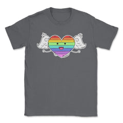 Rainbow Heart Gay Pride Month t-shirt Shirt Tee Gift Unisex T-Shirt - Smoke Grey