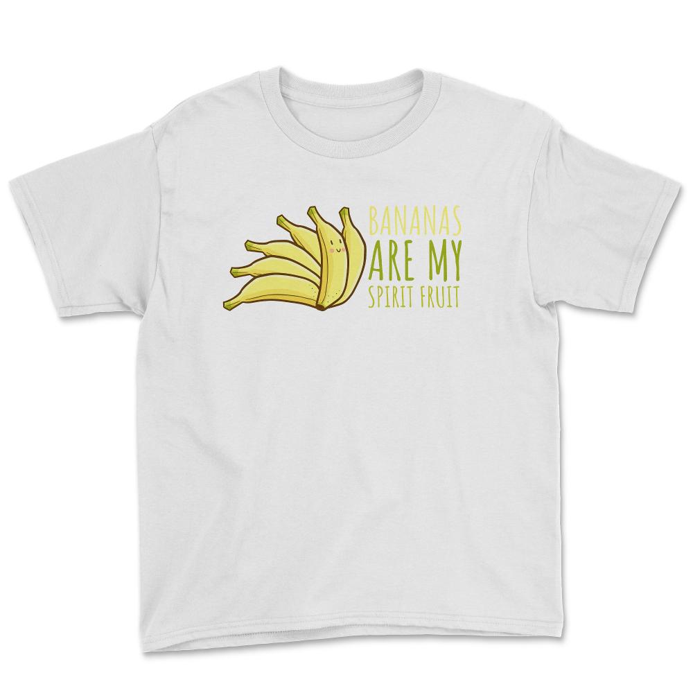 Bananas are My Spirit Fruit Funny Humor product Youth Tee - White