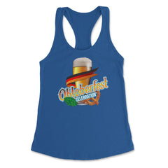 Oktoberfest Celebration Shirt Beer Glass Gift Tee Women's Racerback - Royal