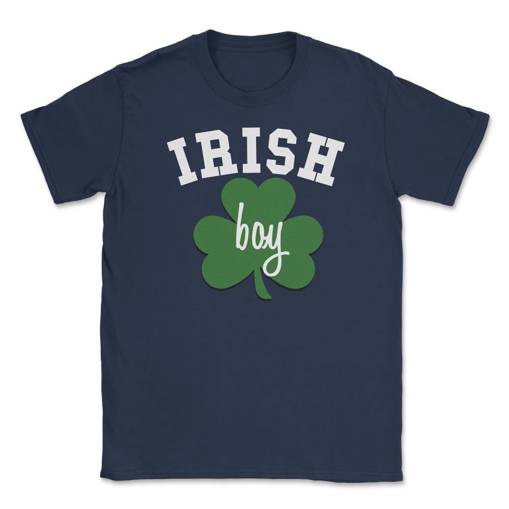 Irish Boy Saint Patricks Day Celebration Unisex T-Shirt - Navy