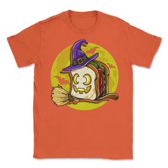 Sand-Witch Funny Halloween Witch Sandwich Humor Unisex T-Shirt - Orange