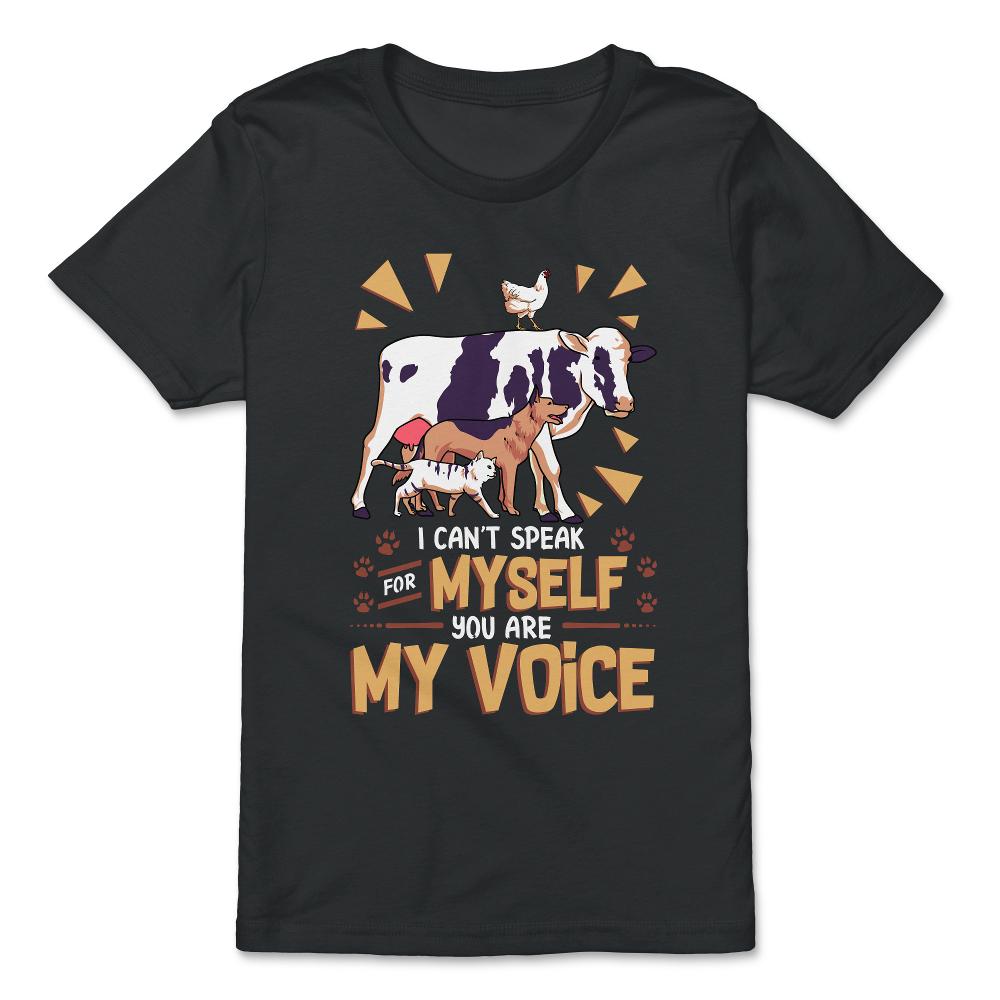 I Can’t Speak For Myself You Are My Voice Retro Vintage design - Premium Youth Tee - Black