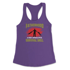 Fatherhood A Post-Apocalyptic Survival Skill Hilarious Dad design - Purple