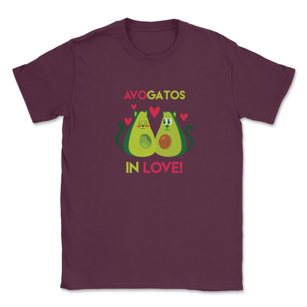 Avogatos in Love! t shirt Unisex T-Shirt - Maroon