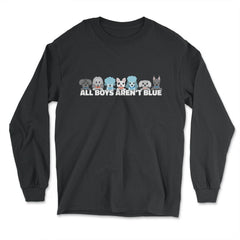 Demiboy All Boys Aren’t Blue Male & Agender Color Flag Pride design - Long Sleeve T-Shirt - Black