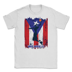 106.	Puerto Rico Flag Basketball Jump We are #1 T Shirt Gifts Shirt - White