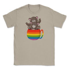 Bear Rainbow Flag Bears Cup Gay Pride graphic Unisex T-Shirt - Cream