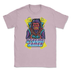 Extreme Gorilla Gamer Funny Humor T-Shirt Tee Shirt Gift Unisex - Light Pink