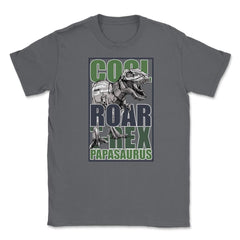 T Rex Papasaurus Unisex T-Shirt - Smoke Grey