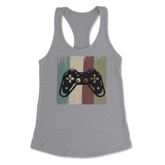 Funny Gamer Humor Video Game Controller Vintage Weathered print - Heather Grey