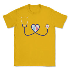 Funny Stethoscope NICU Nurse Labor And Delivery Nurse RN print Unisex - Gold