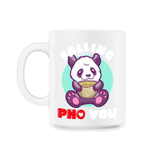 Falling Pho You Panda Pho Sho Funny Vietnamese Cuisine graphic - 11oz Mug - White