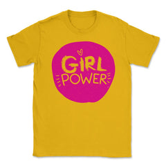 Girl Power Words t-shirt Feminism Shirt Top Tee Gift (2) Unisex - Gold