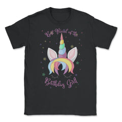 Best Friend of the Birthday Girl! Unicorn Face product Unisex T-Shirt - Black