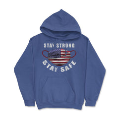 Stay Strong Stay Safe US Flag Mask Solidarity Awareness Gift print - Royal Blue