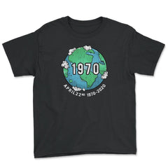Earth Day 50th Anniversary 1970 2020 Gift for Earth Day graphic Youth - Black