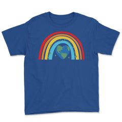 Bohemian Rainbow Earth Day Awareness Environmental Heart product - Royal Blue