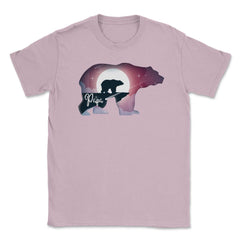 Papa Bear Moonlight T-Shirt Father's Day Tee Gift Unisex T-Shirt - Light Pink