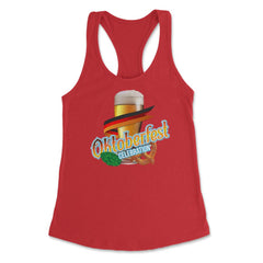Oktoberfest Celebration Shirt Beer Glass Gift Tee Women's Racerback - Red