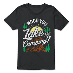 Wood You Lake To Go Camping? Vintage Hilarious Camp Pun product - Premium Youth Tee - Black