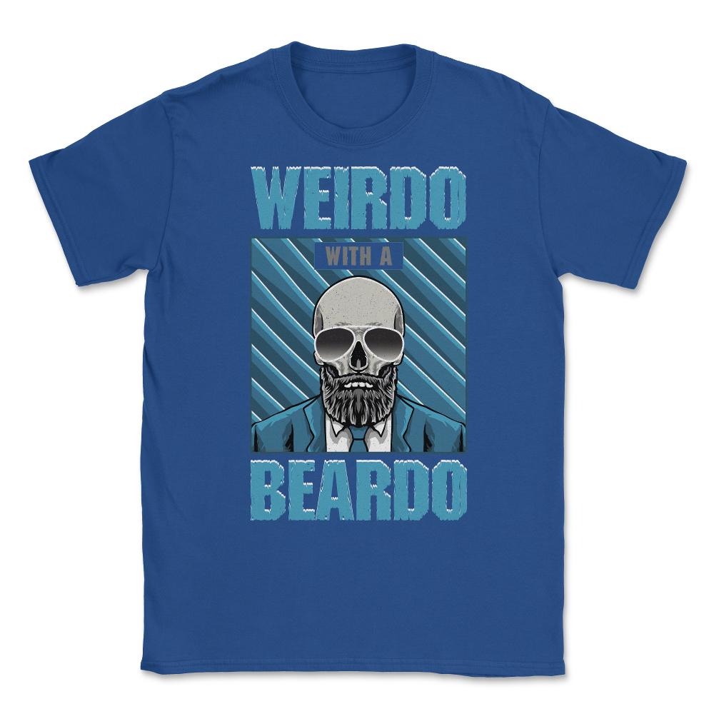 Weirdo with a Beardo Funny Bearded Skeleton with Glasses product - Royal Blue