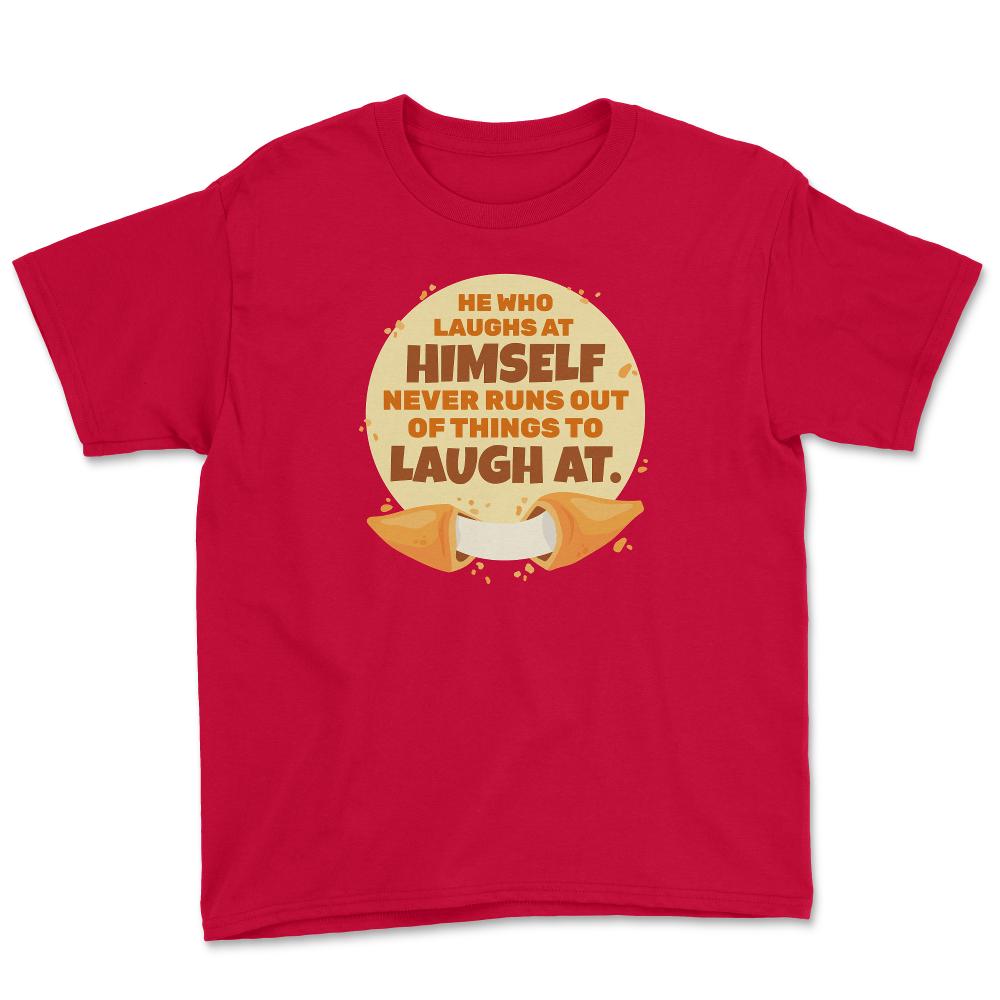 Fortune Cookie Hilarious Laugh Saying Pun Foodie design Youth Tee - Red