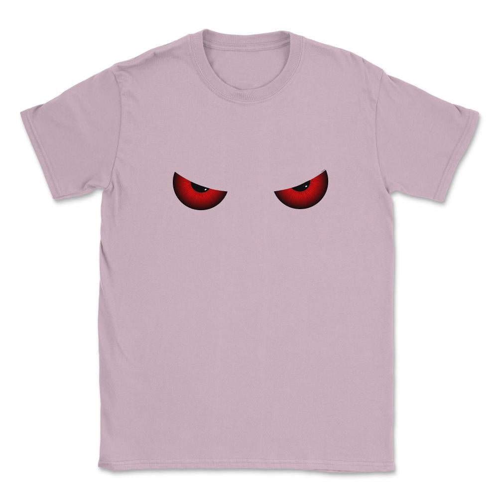 Evil Red Scary Eyes Halloween T Shirts & Gifts Unisex T-Shirt - Light Pink