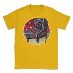 Pinball Machine Arcade Game Retro Vintage Grunge product Unisex - Gold