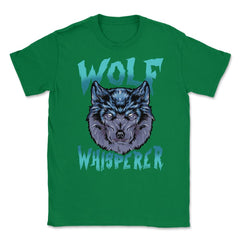 Wolf Whisperer Grunge Halloween Unisex T-Shirt - Green