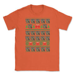 Owl-gly XMAS T-Shirt Owl Cute Funny Humor Tee Gift Unisex T-Shirt - Orange